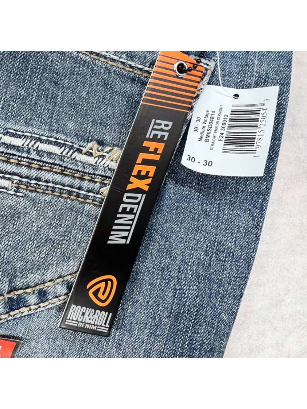 NWT Rock & Roll Jeans Mens Double Barrel Straight Boot 30x30 Relaxed Fit Denim - Picture 8 of 16